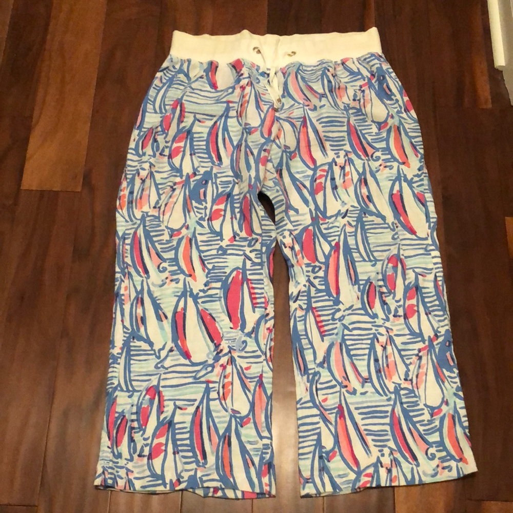 Lilly Pulitzer Red Right Return beach pants, XL